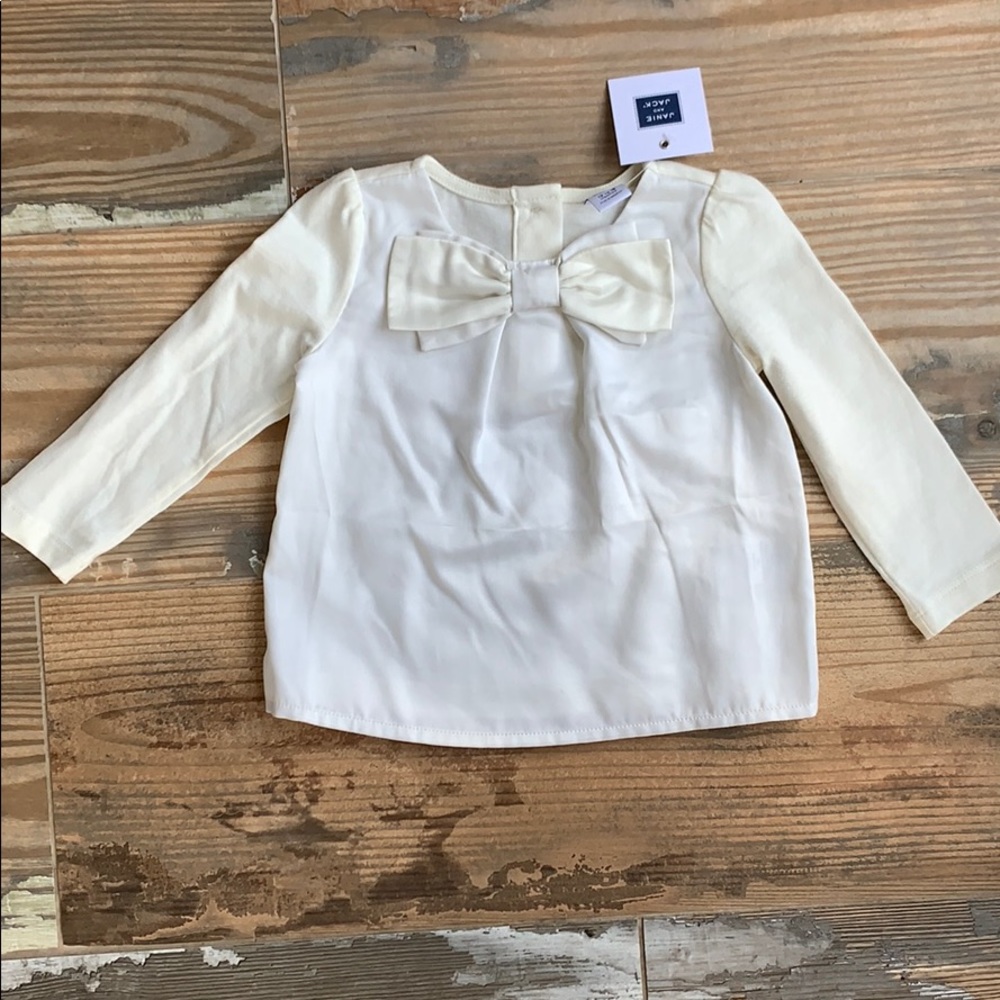 Janie and Jack long sleeve bow top